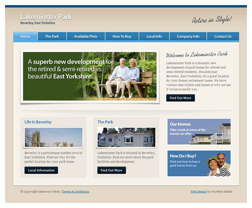 Knutsford Web Design - Lakeminster Park